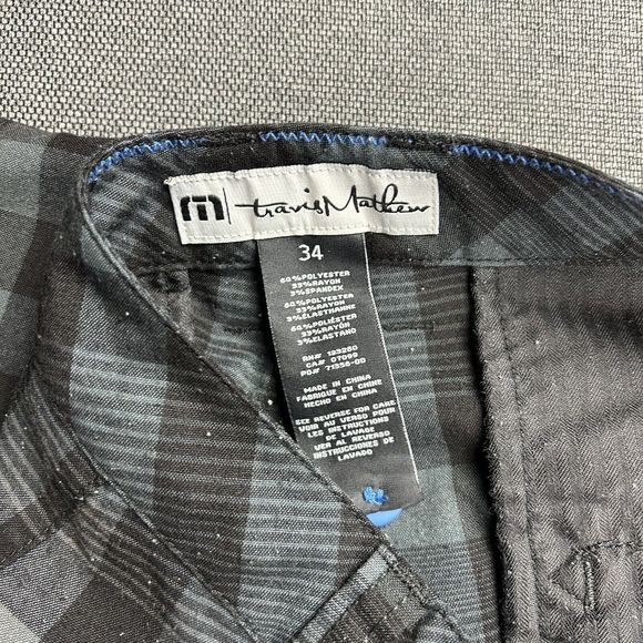 Travis Mathew Golf Shorts Mens Size 34 Black Gray Color Flat Front Casual‎ Strip - Picture 9 of 12